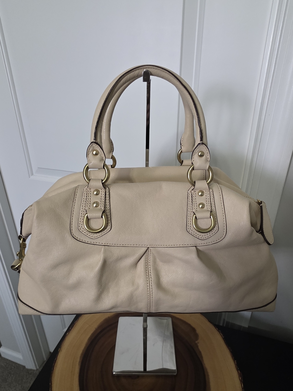 Coach Ashley Large Leather Satchel Handbag - Picture 2 of 16